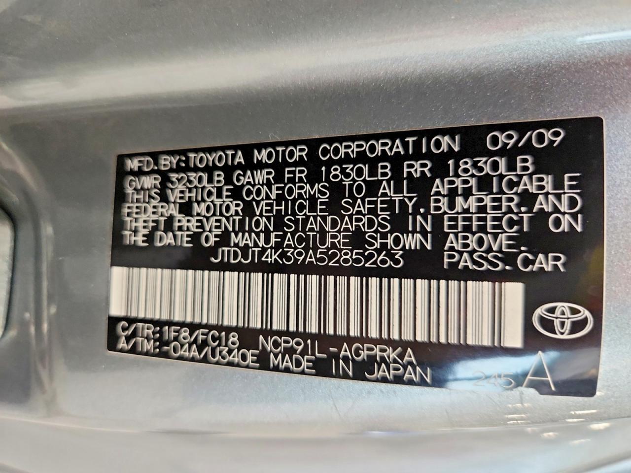 2010 TOYOTA YARIS