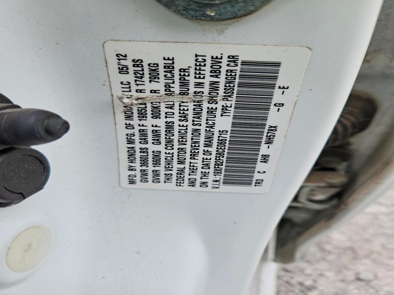 2012 HONDA CIVIC
