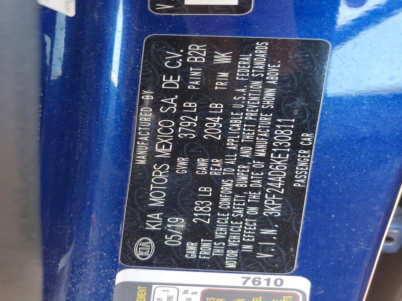 2019 KIA FORTE