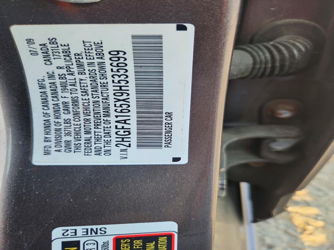 2009 HONDA CIVIC