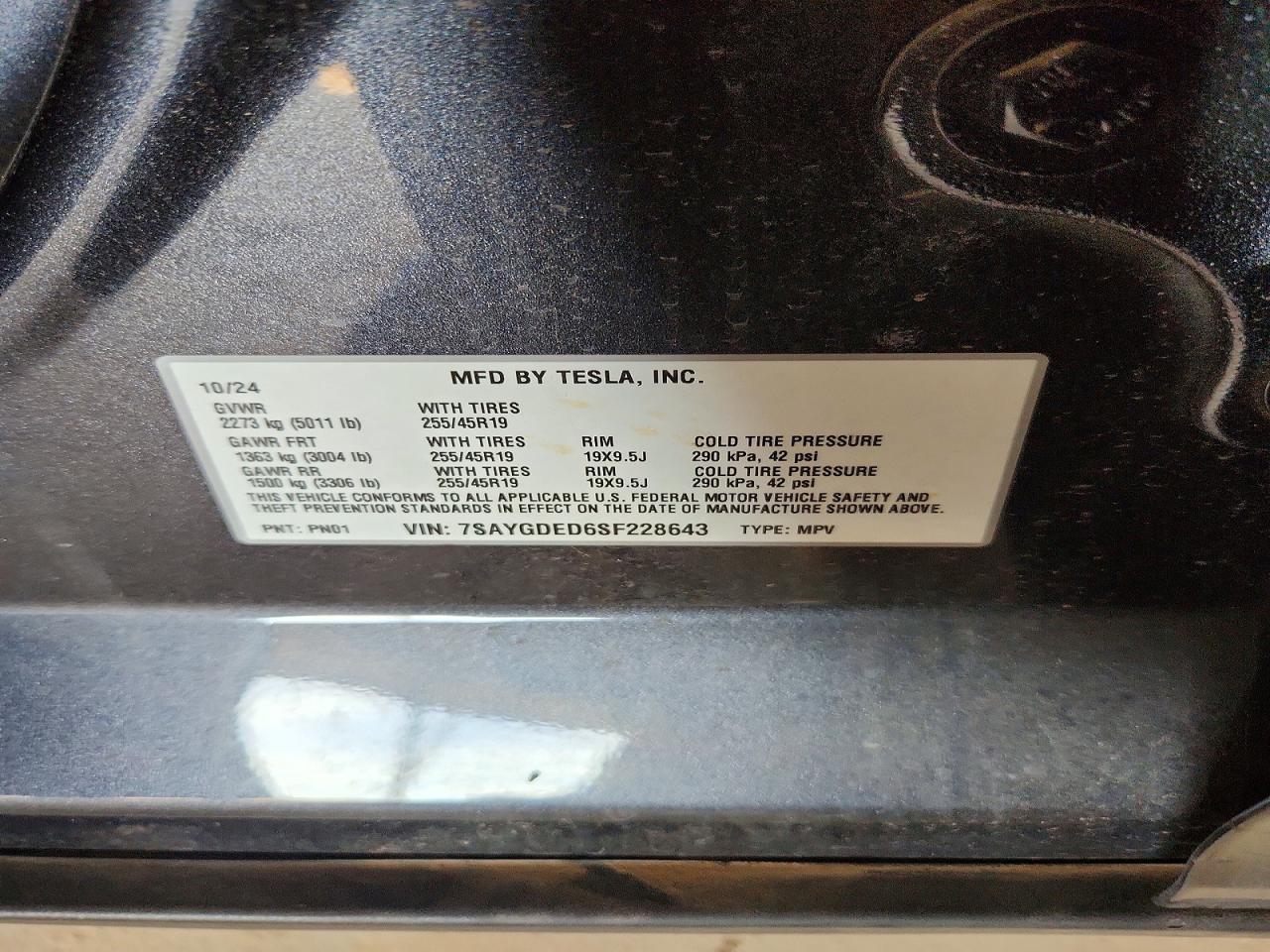 2025 TESLA MODEL Y