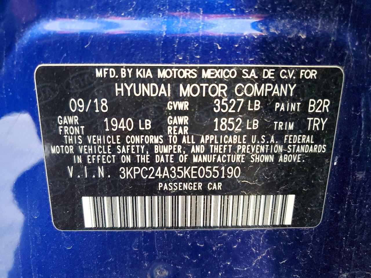 2019 HYUNDAI ACCENT