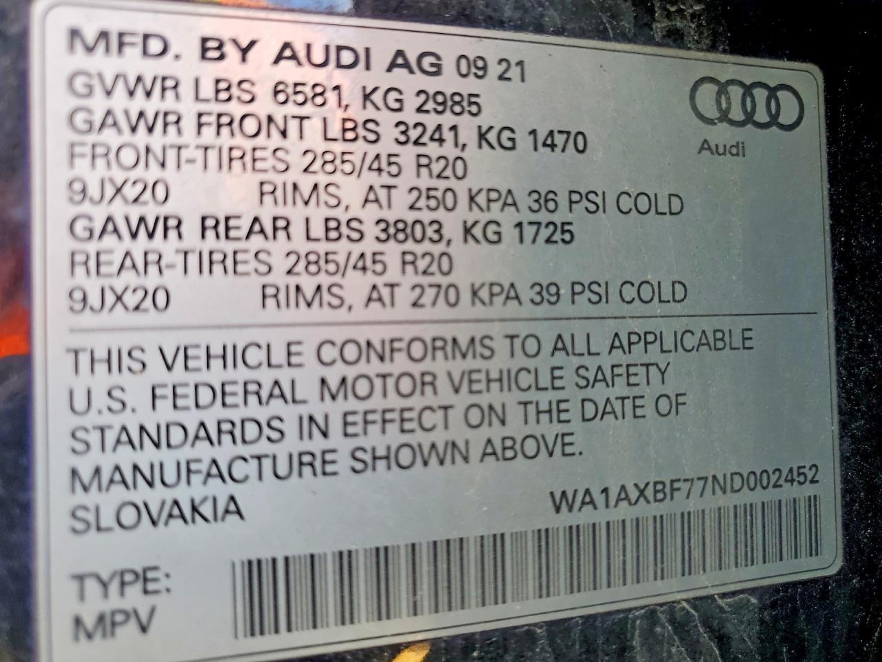 2022 AUDI Q7