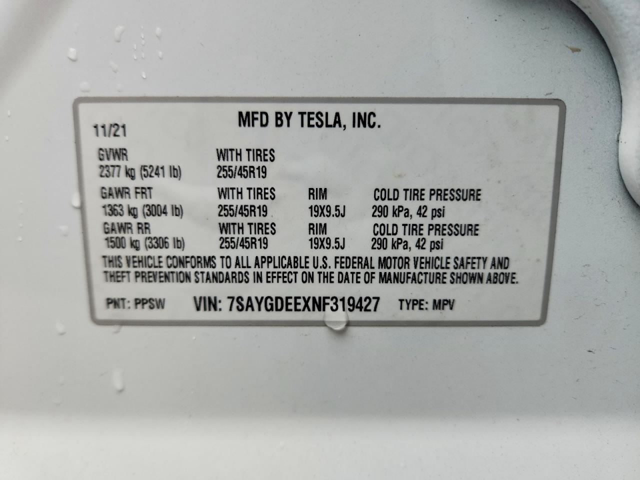 2022 TESLA MODEL Y