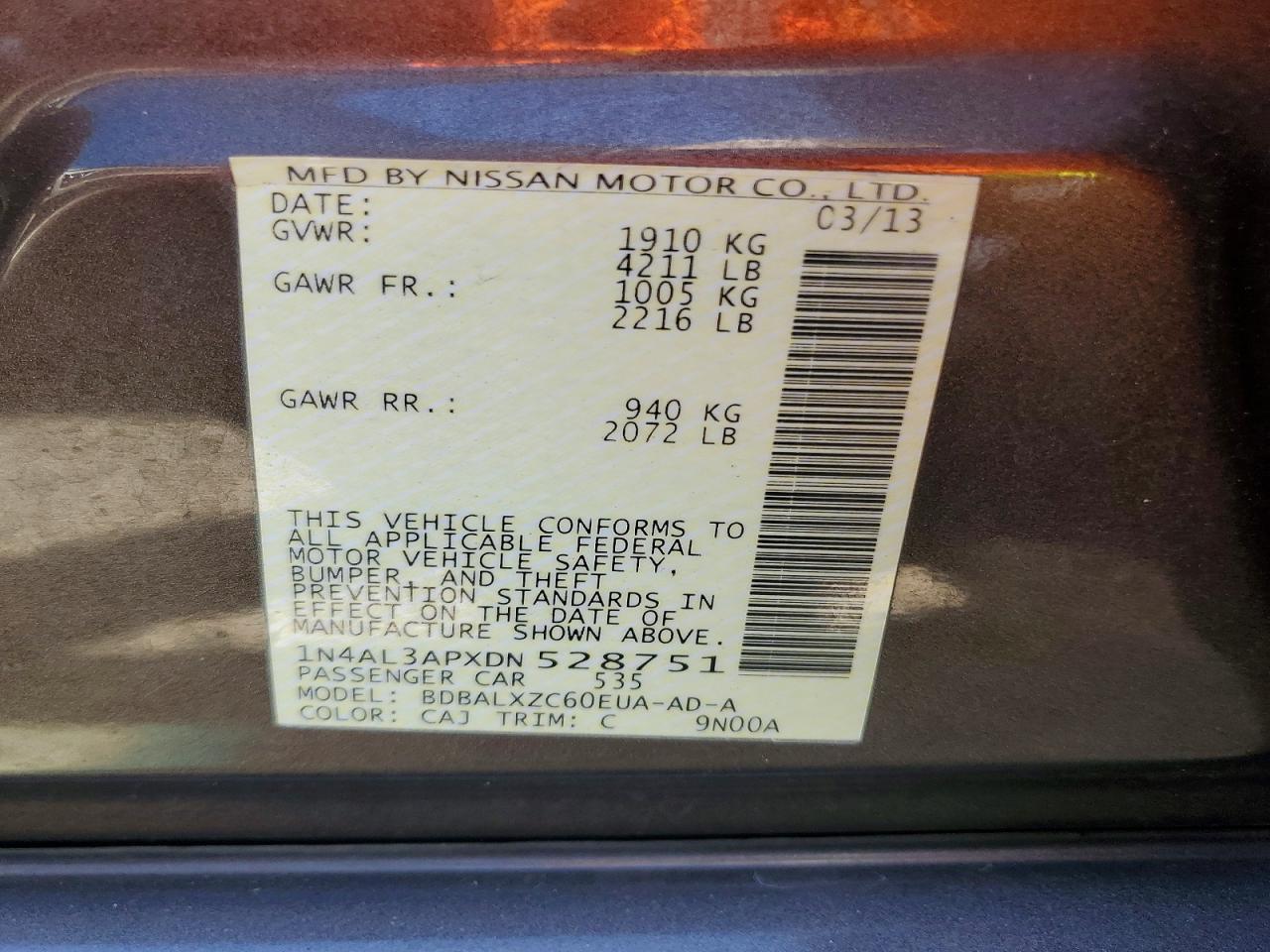 2013 NISSAN ALTIMA