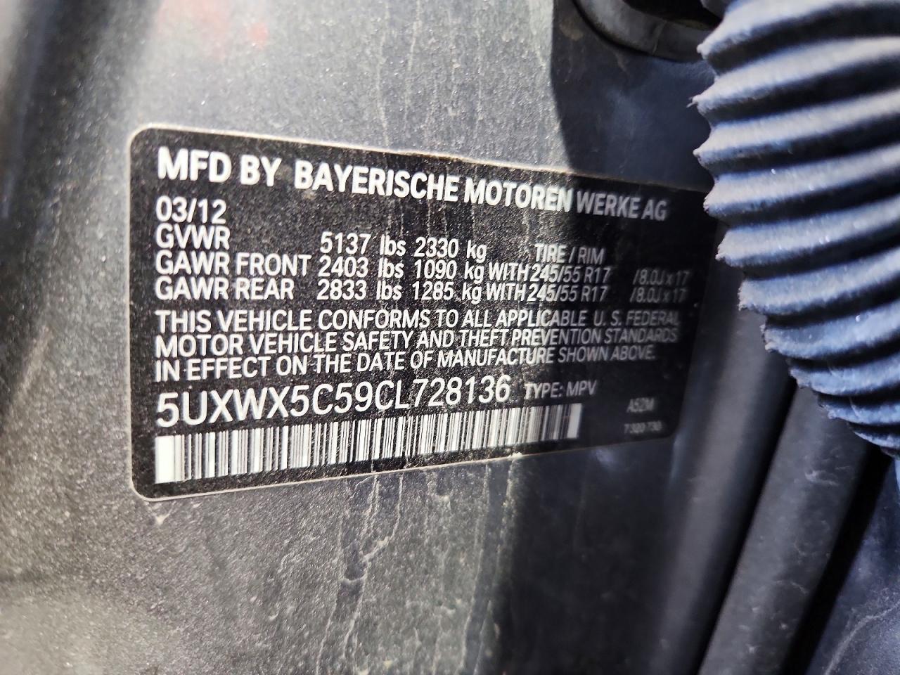 2012 BMW X3