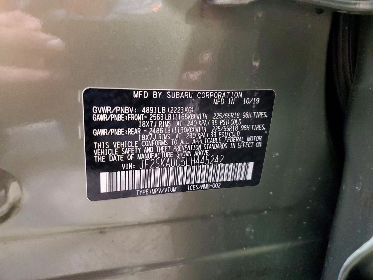2020 SUBARU FORESTER