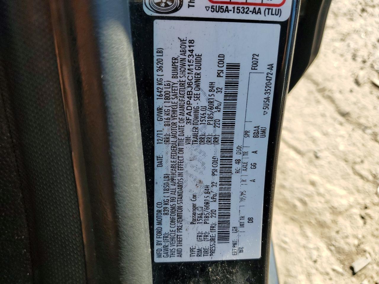 2012 FORD Fiesta