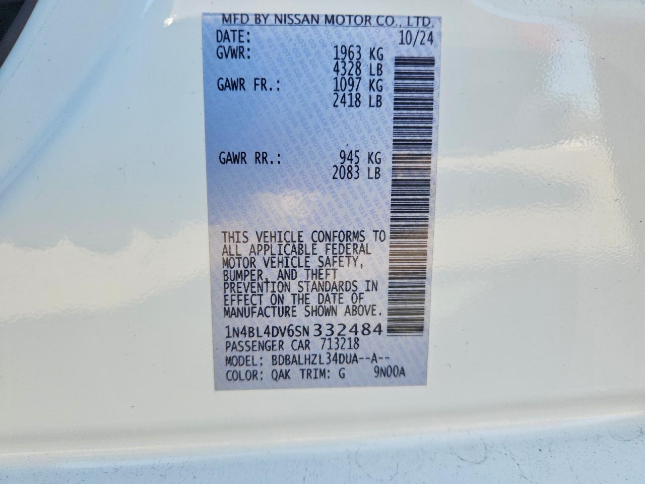 2025 NISSAN ALTIMA