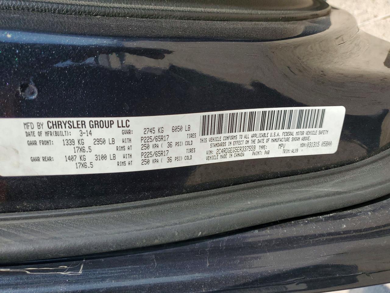 2014 DODGE GRAND CARAVAN