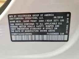 2016 VOLKSWAGEN Passat