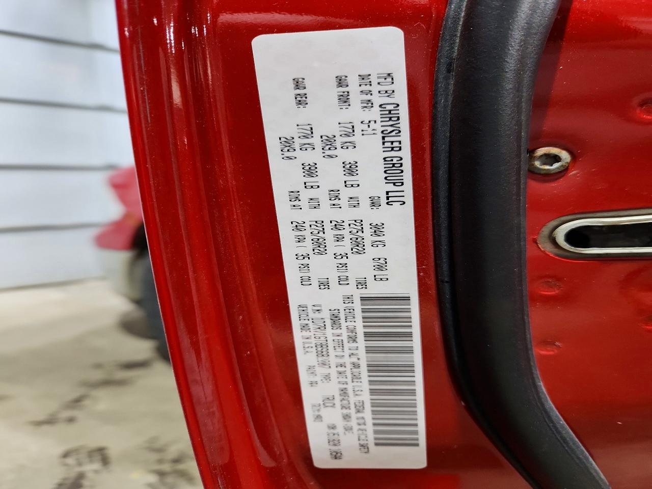 2011 DODGE RAM 1500