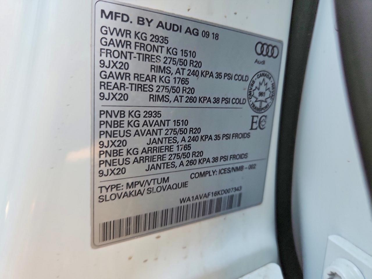 2019 AUDI Q8