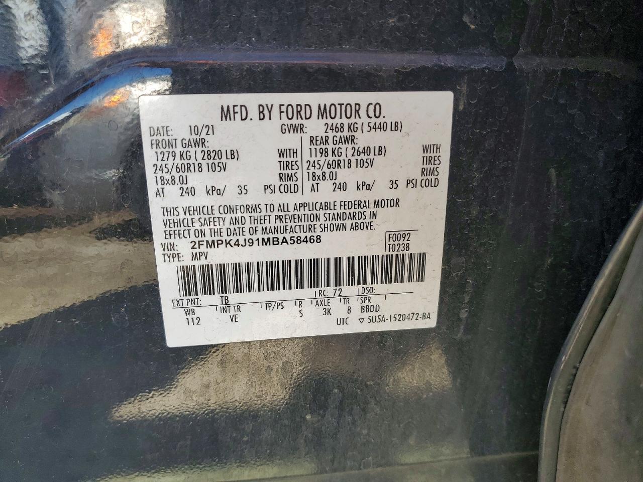 2021 FORD EDGE