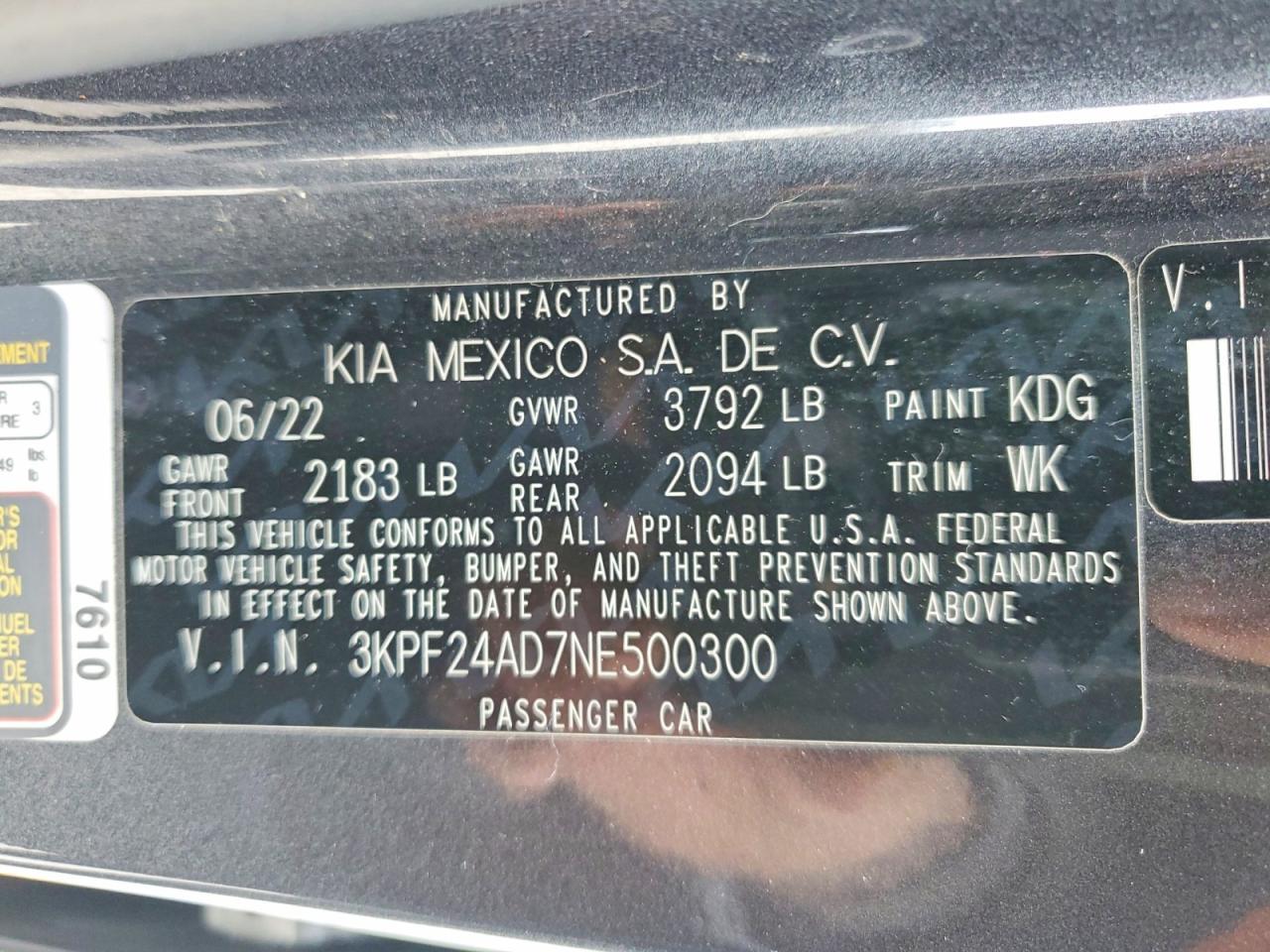 2022 KIA FORTE