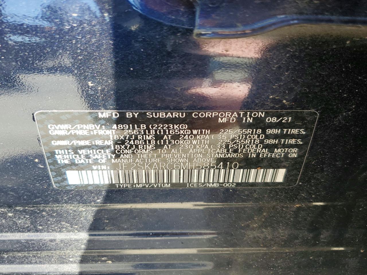 2021 SUBARU FORESTER