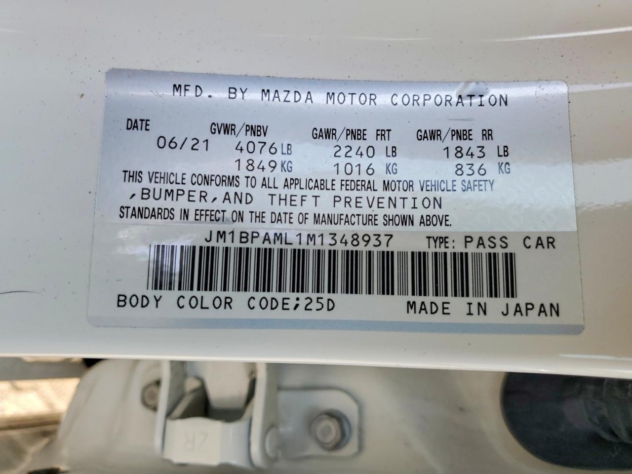2021 MAZDA 3