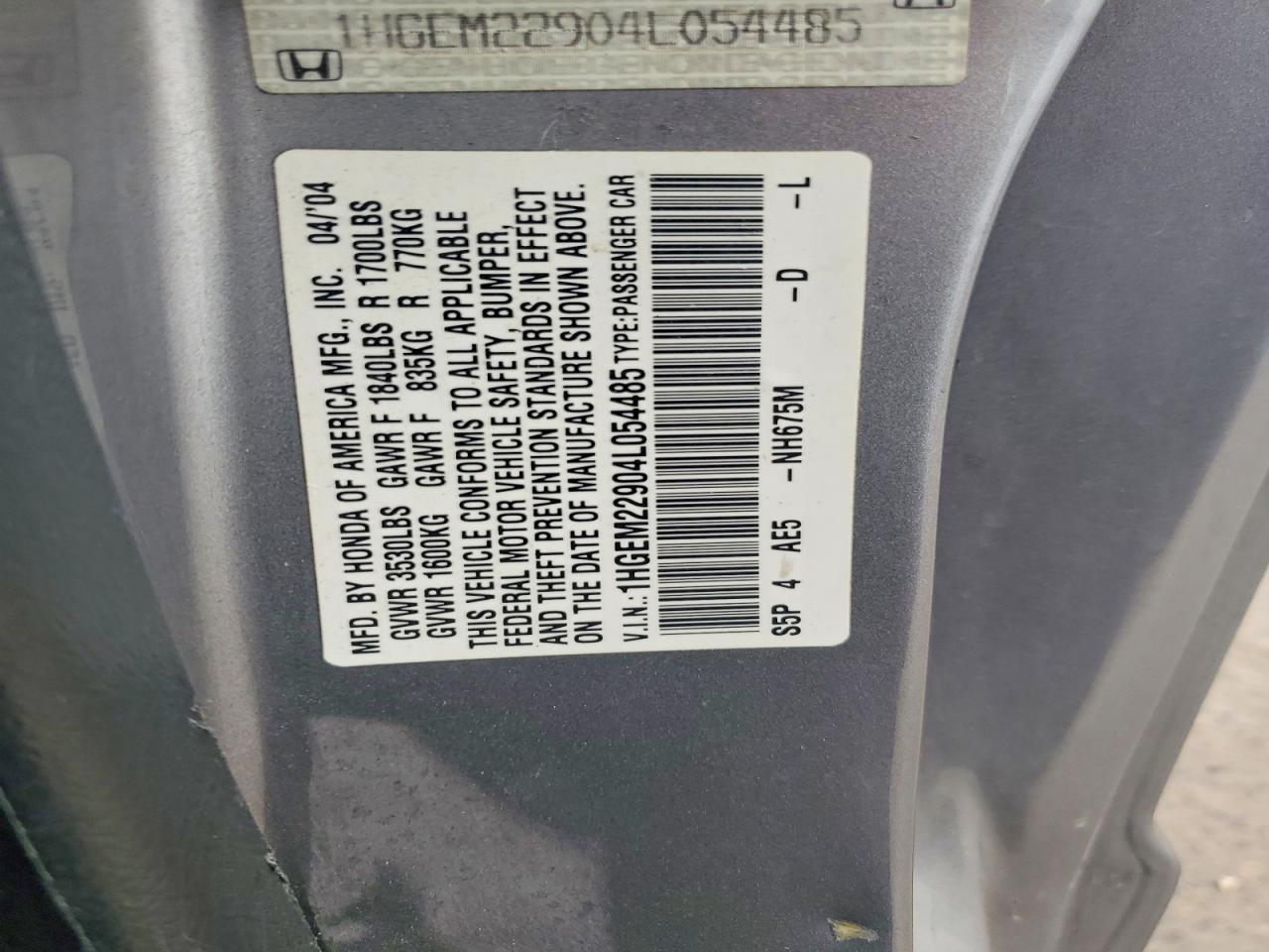 2004 HONDA CIVIC