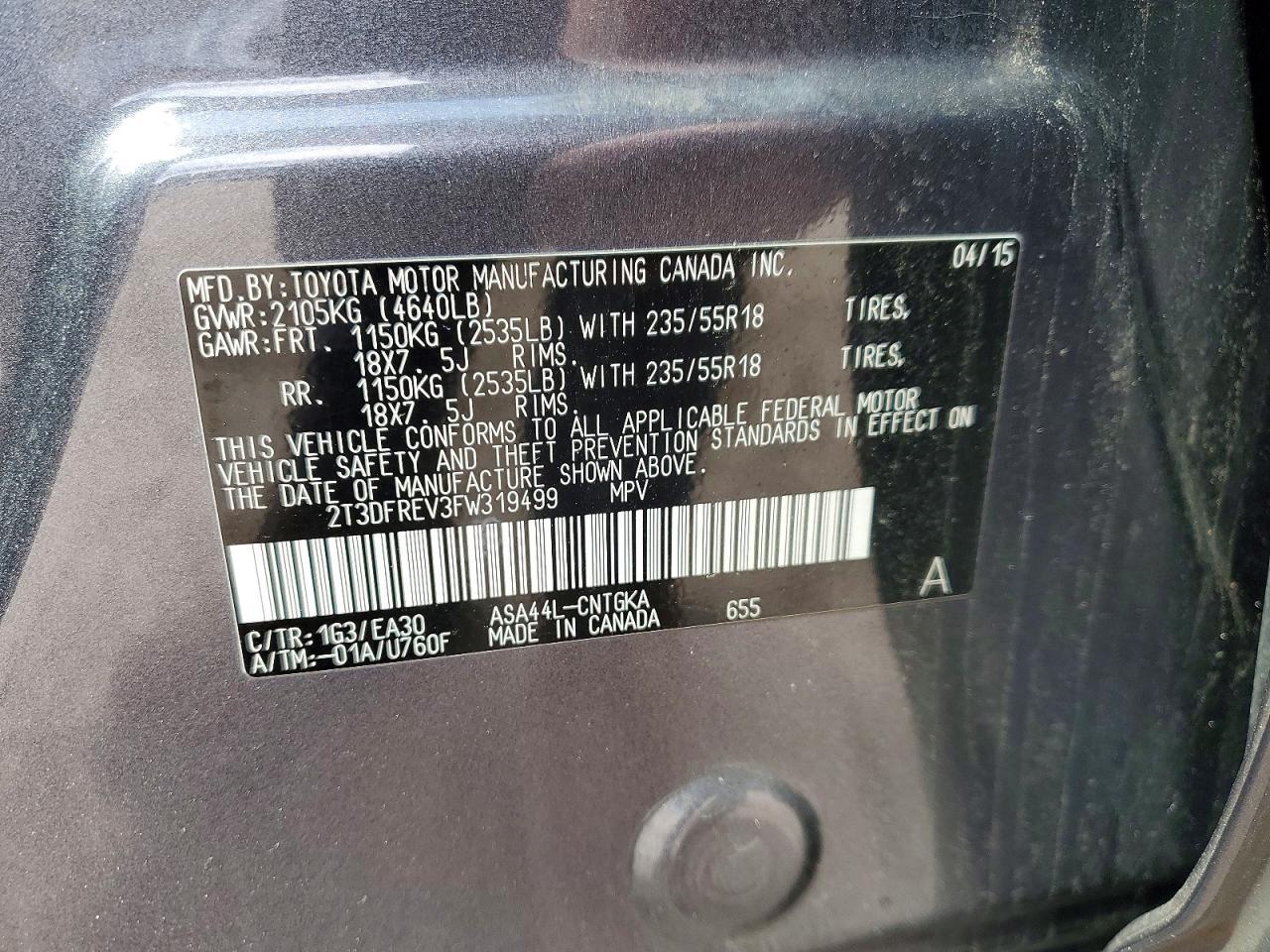 2015 TOYOTA RAV4