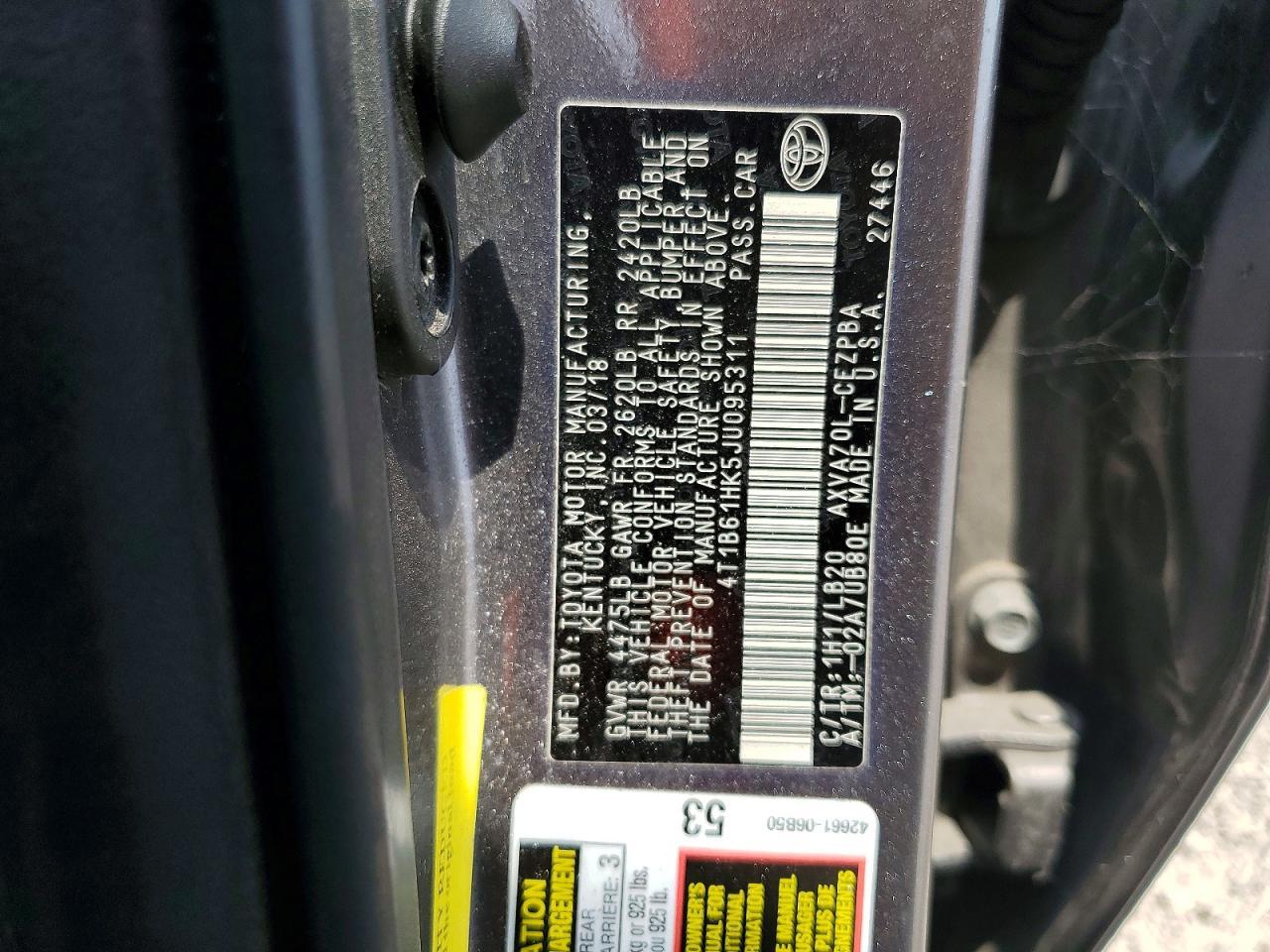 2018 TOYOTA CAMRY