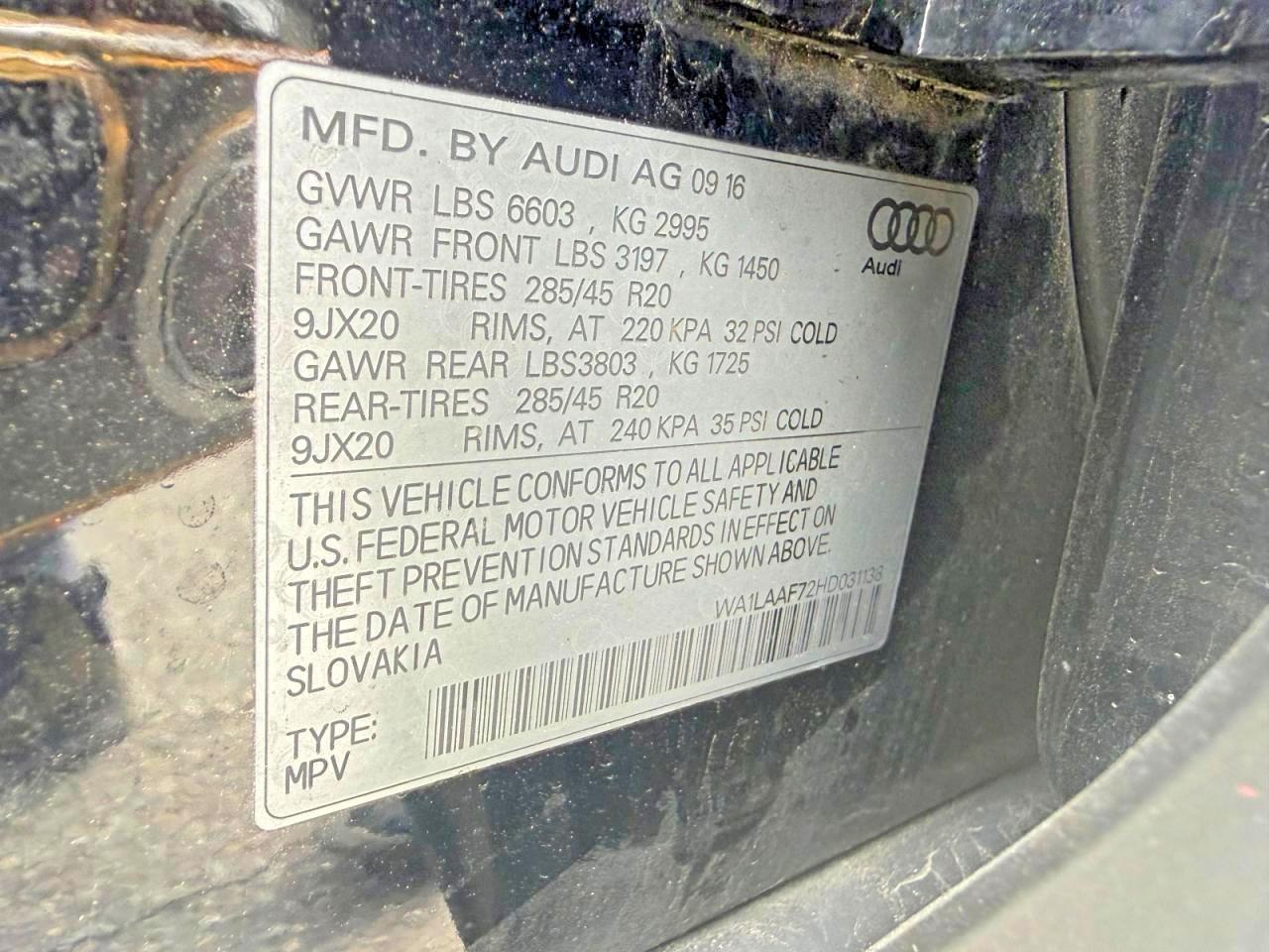 2017 AUDI Q7