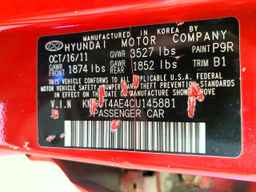 2012 HYUNDAI ACCENT