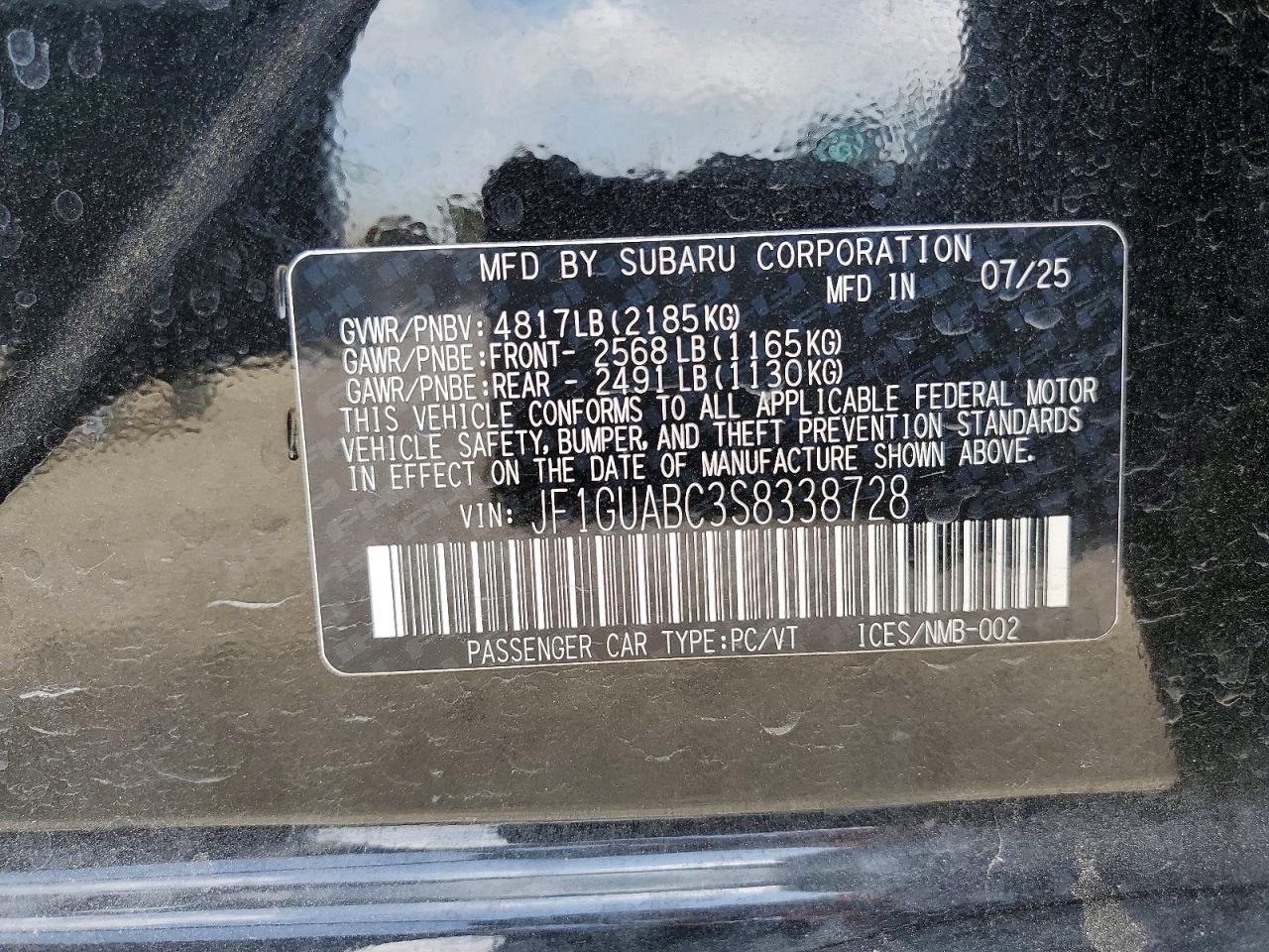 2025 SUBARU IMPREZA