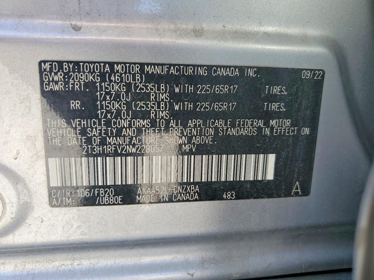 2022 TOYOTA RAV4