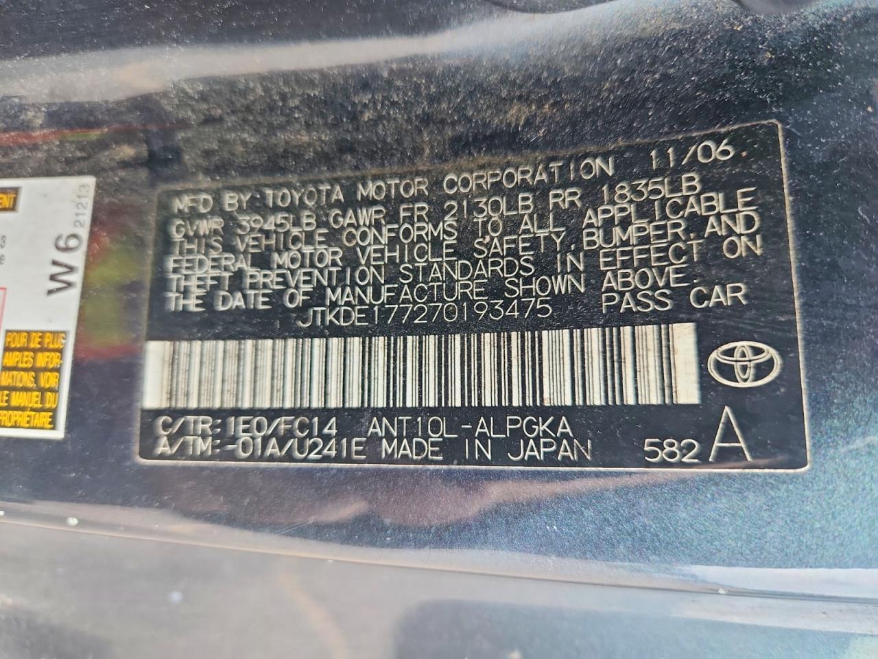 2007 SCION TC