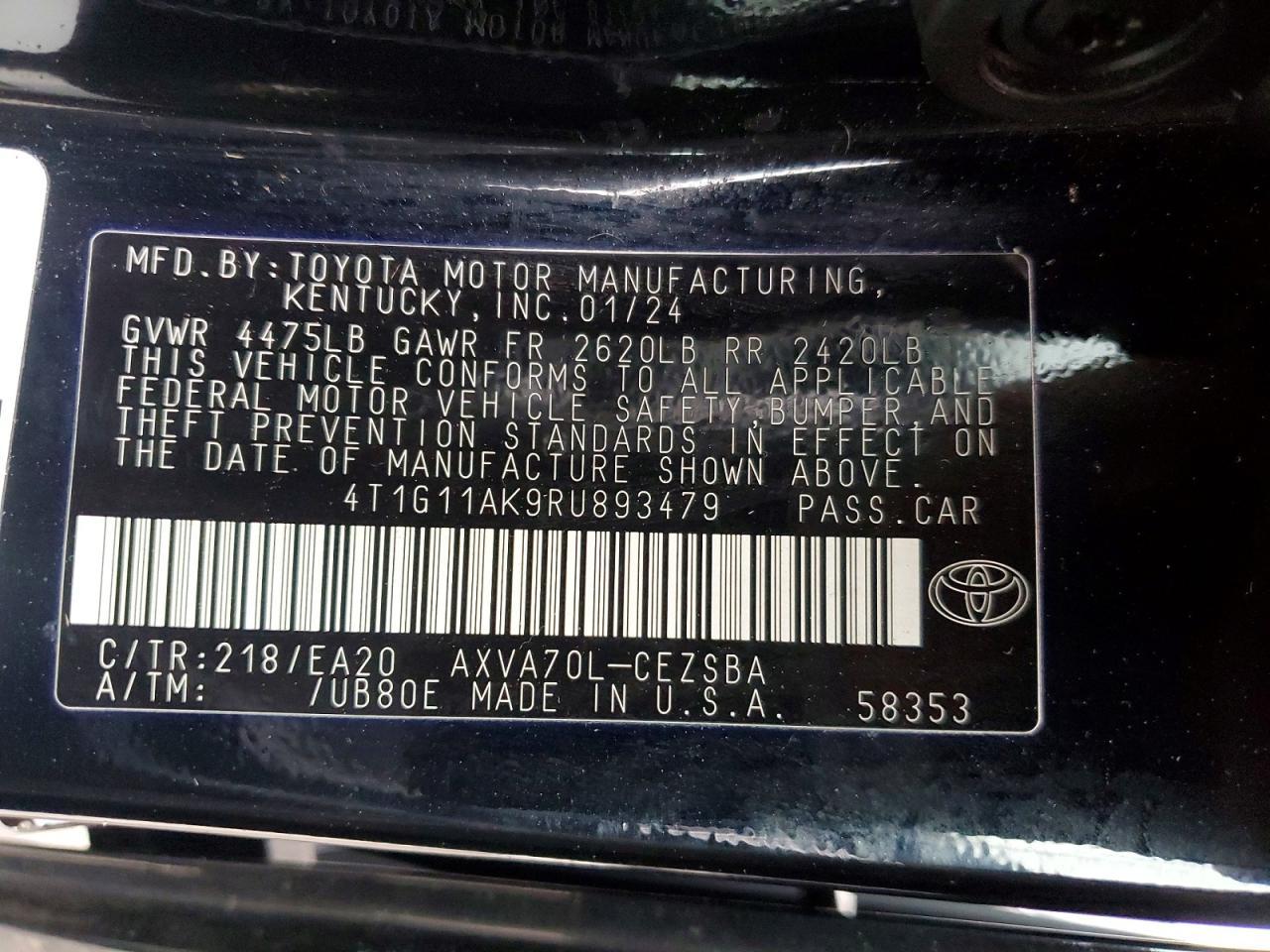 2024 TOYOTA CAMRY