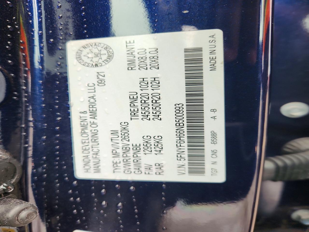 2022 HONDA PILOT