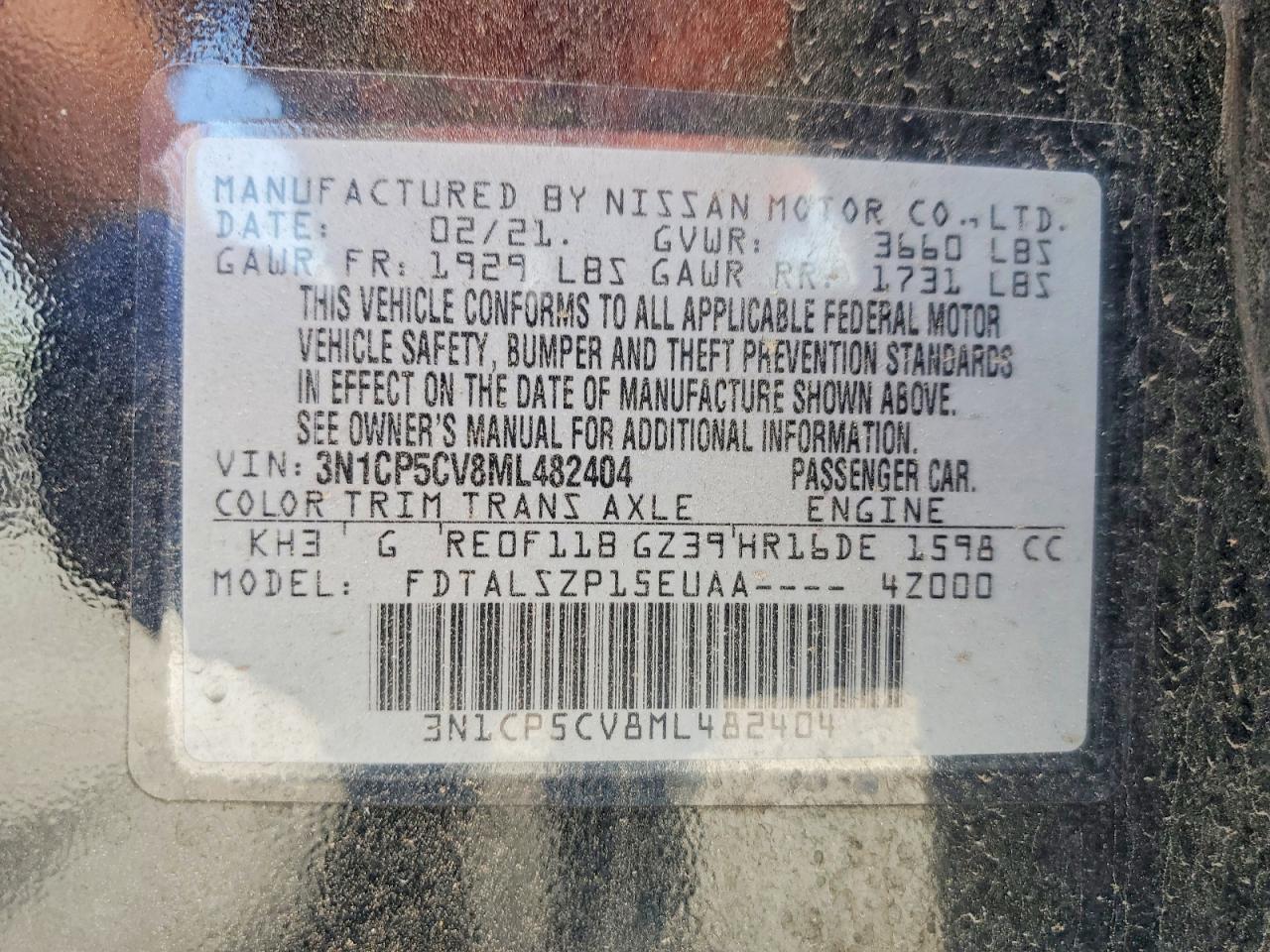 2021 NISSAN KICKS