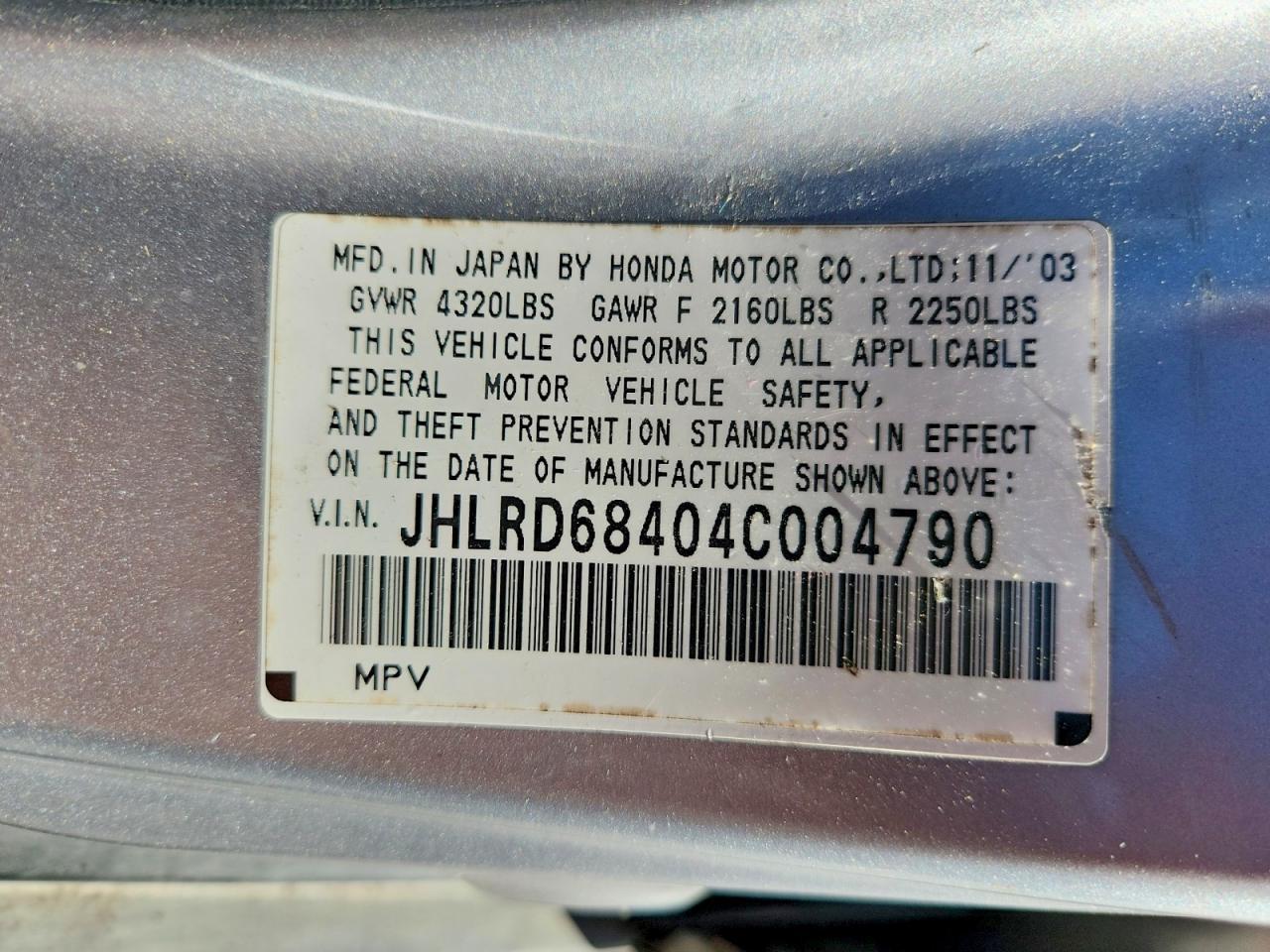 2004 HONDA CR-V
