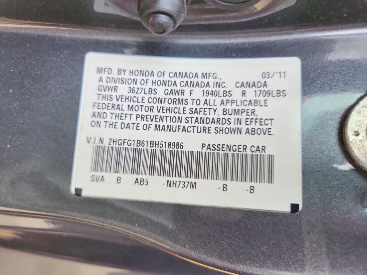 2011 HONDA CIVIC