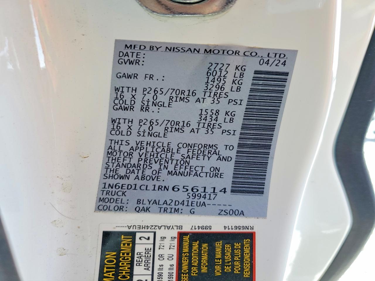 2024 NISSAN Frontier