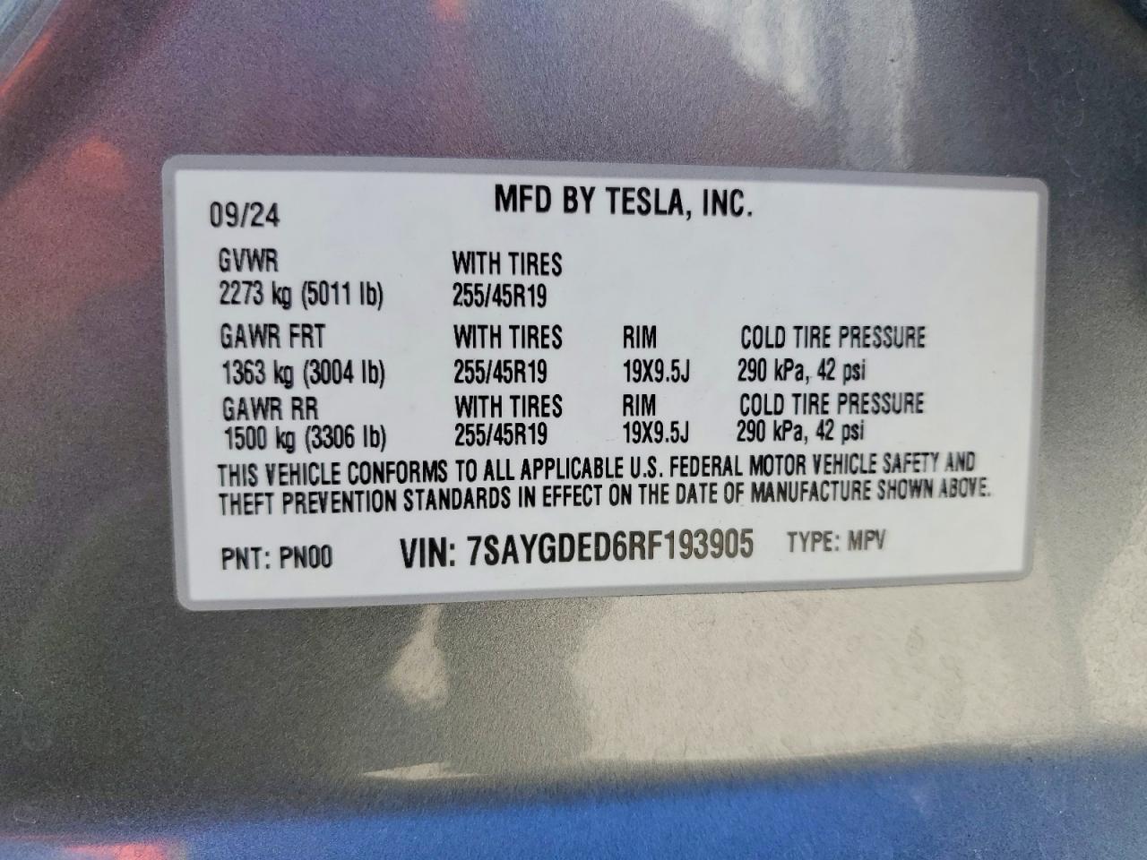 2024 TESLA MODEL Y