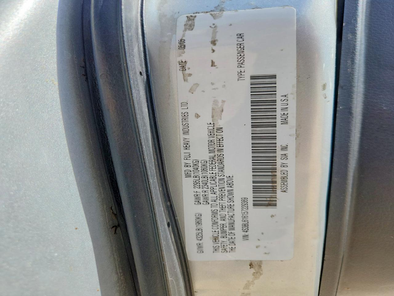 2005 SUBARU Legacy