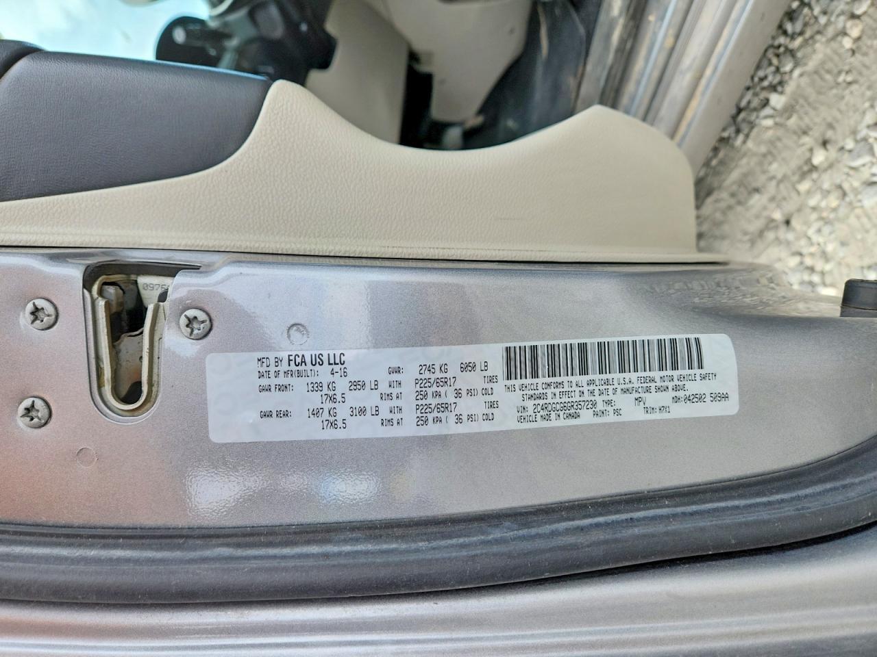 2016 DODGE GRAND CARAVAN