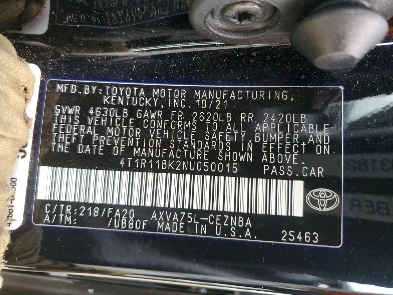 2022 TOYOTA CAMRY