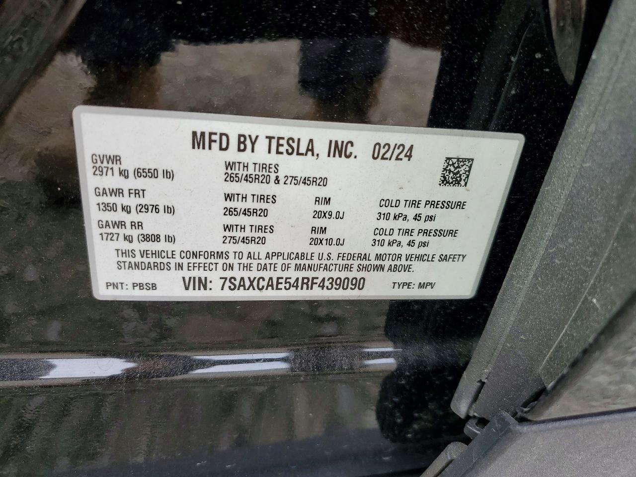 2024 TESLA MODEL X