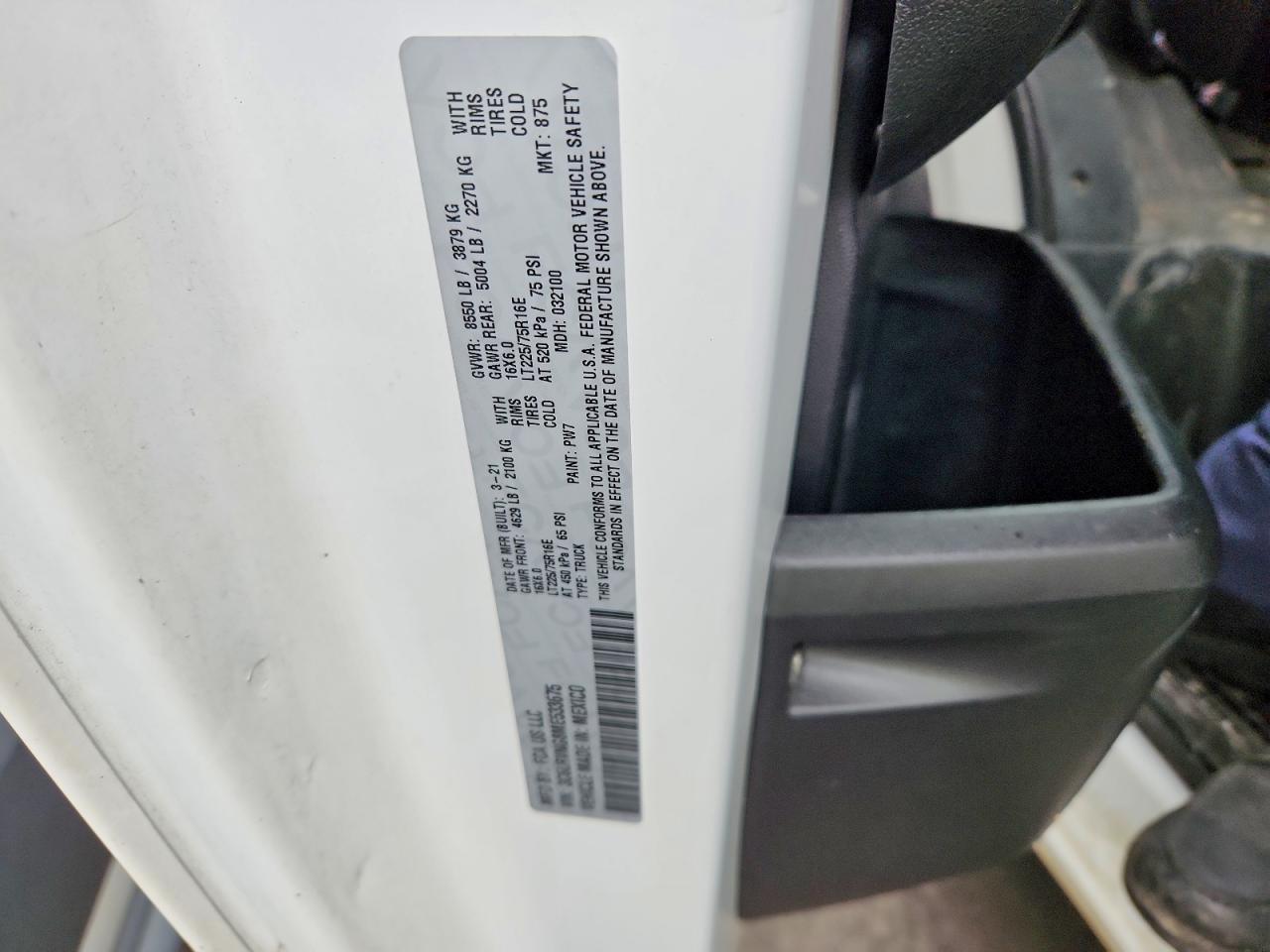 2021 RAM ProMaster 1500