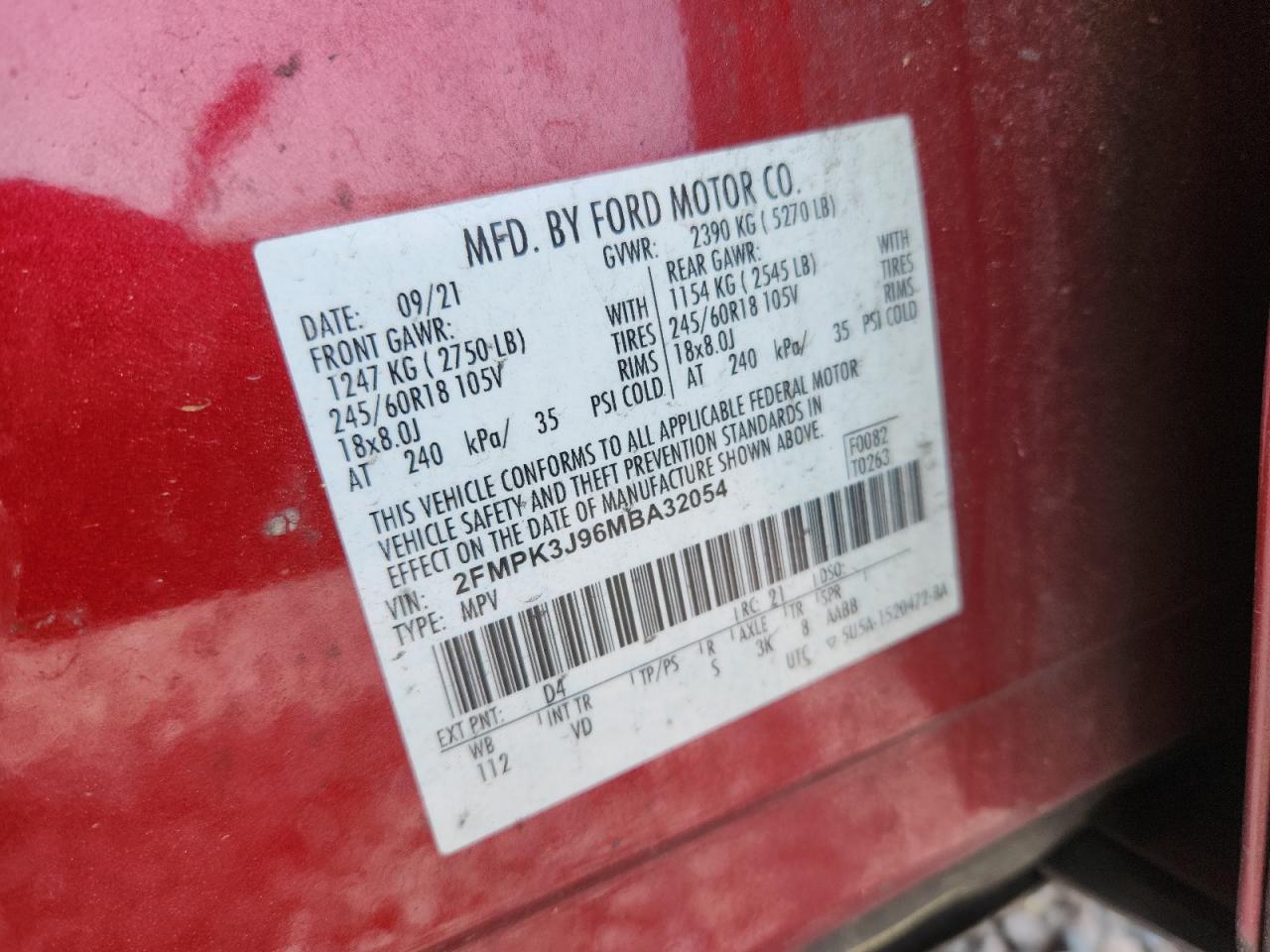 2021 FORD EDGE