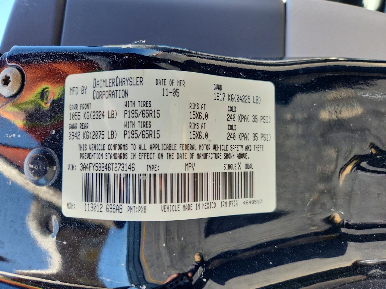 2006 CHRYSLER PT CRUISER