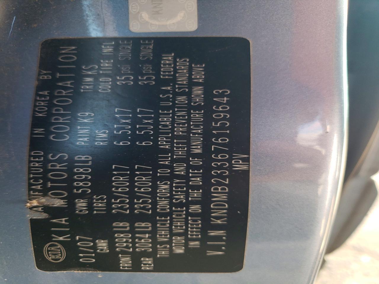 2007 KIA SEDONA