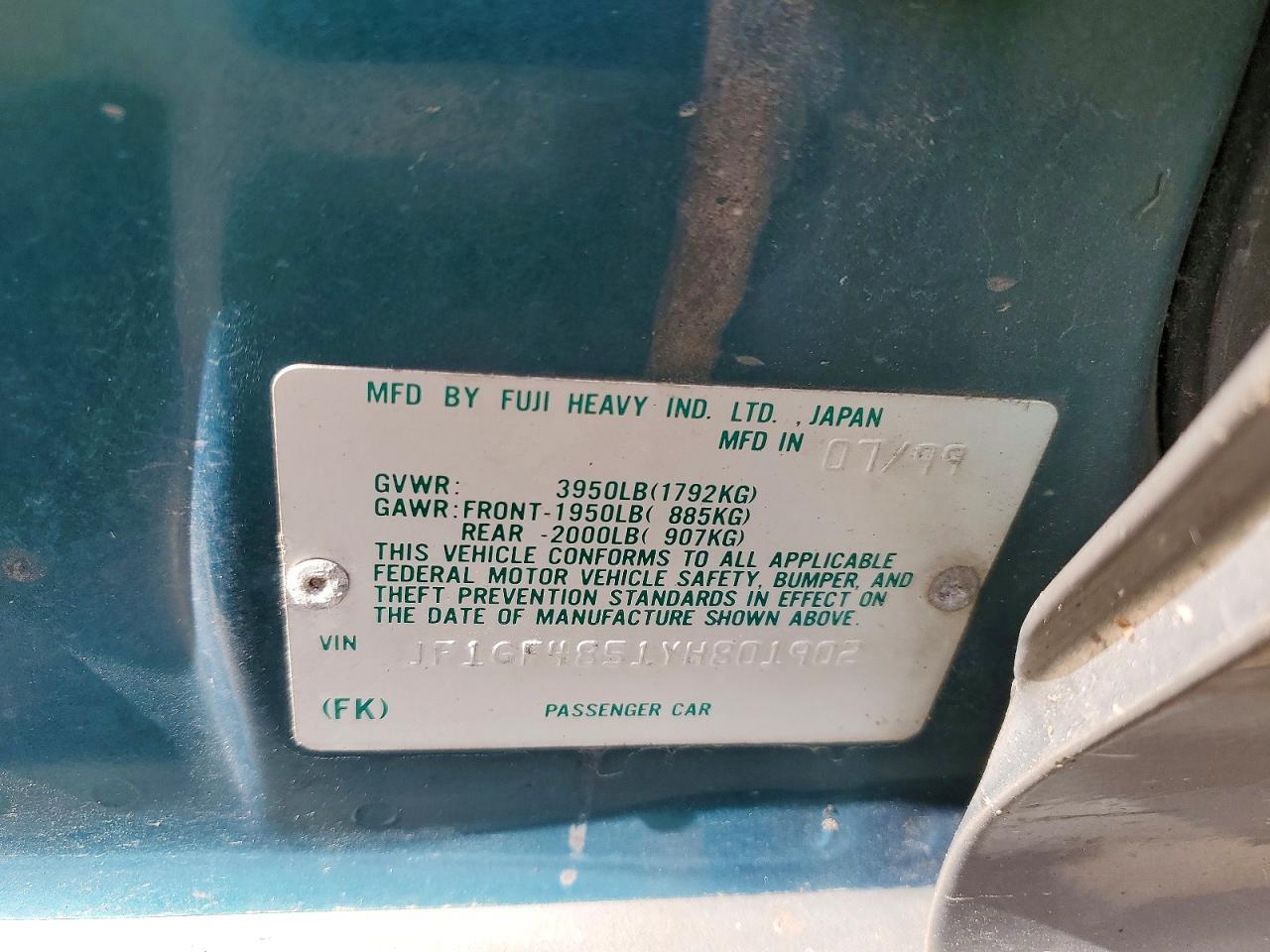 2000 SUBARU IMPREZA