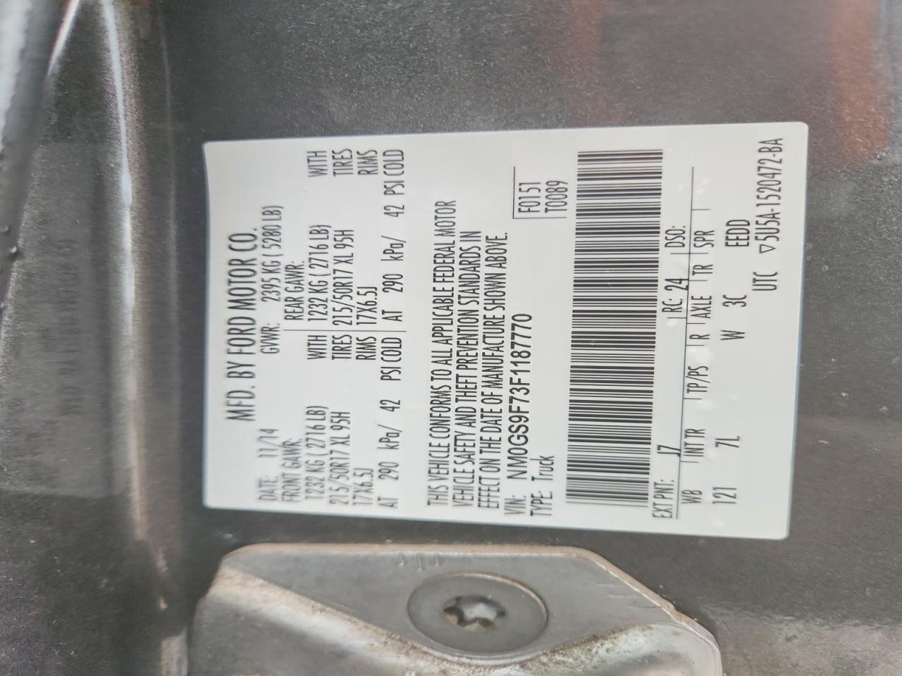 2015 FORD TRANSIT CONNECT
