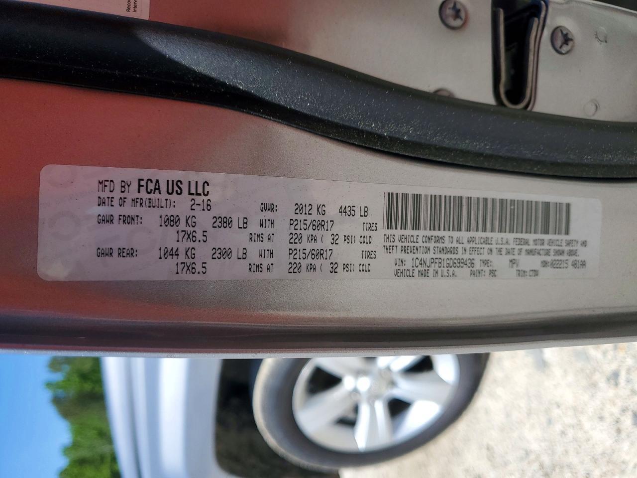 2016 JEEP PATRIOT