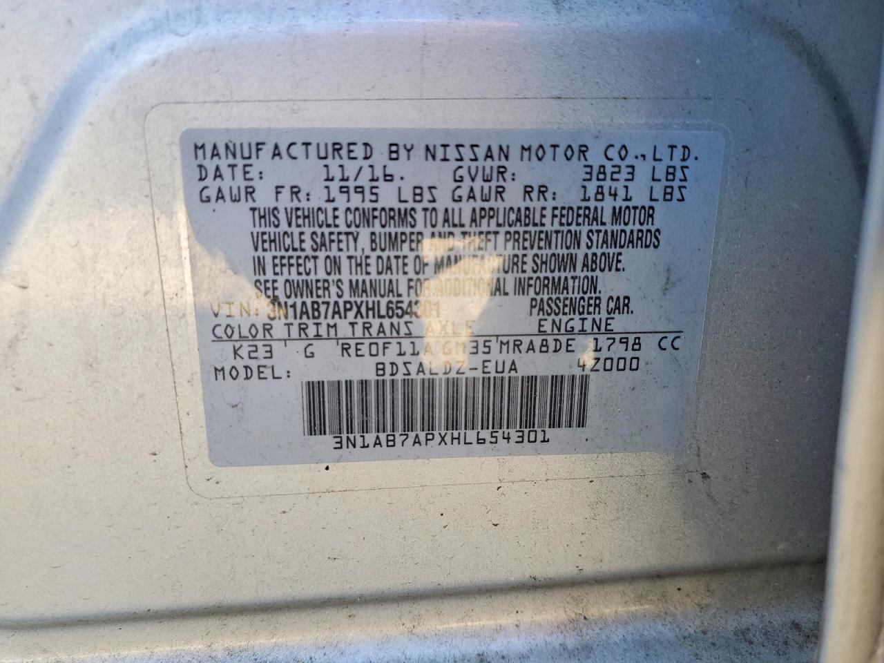 2017 NISSAN SENTRA