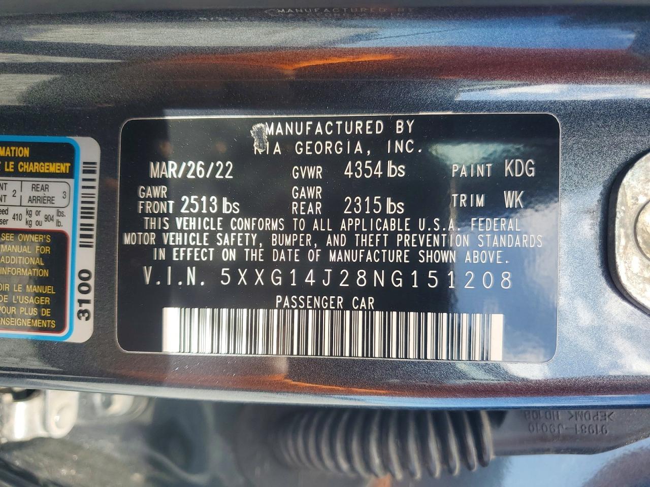 2022 KIA K5