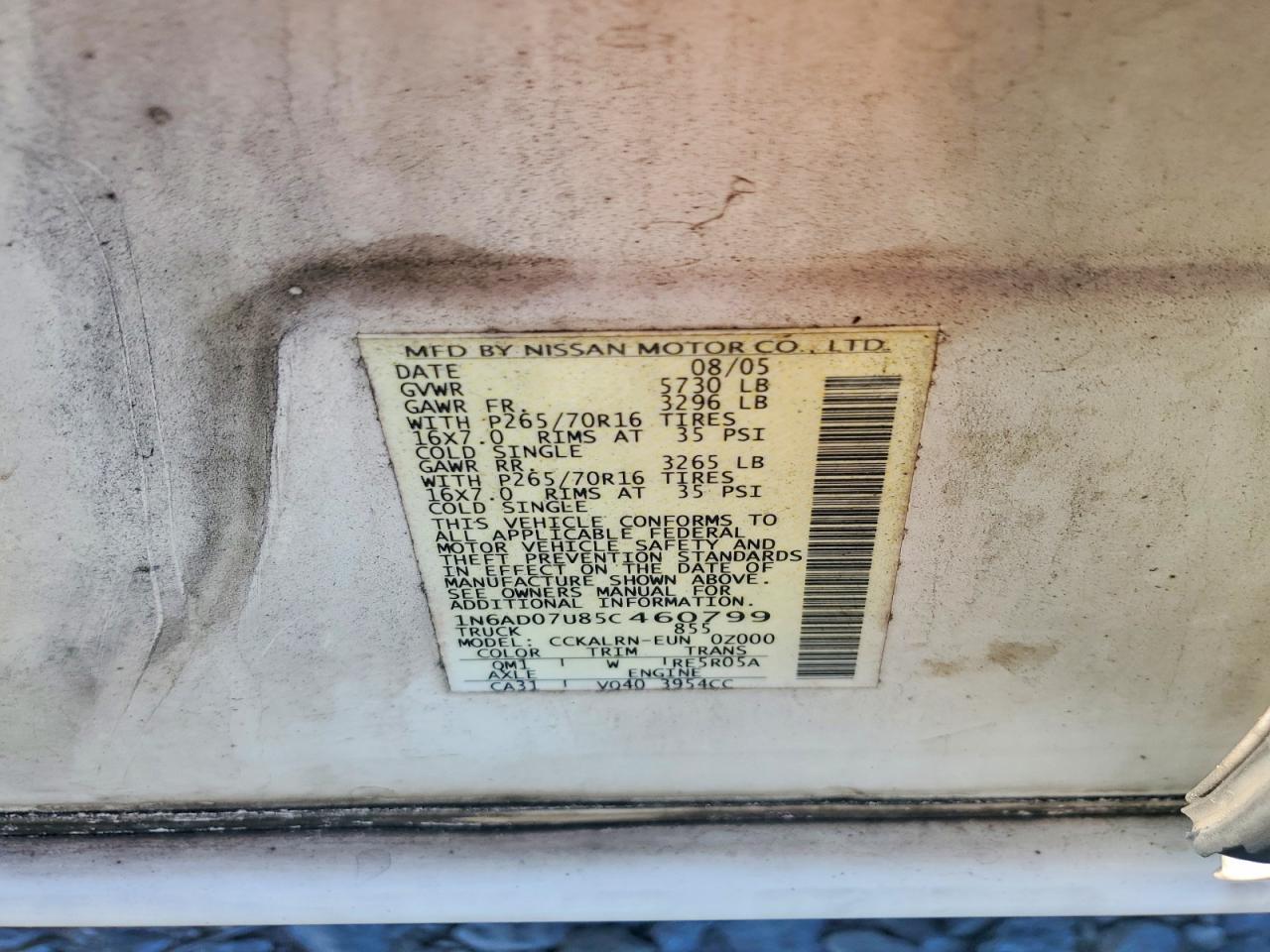 2005 NISSAN Frontier